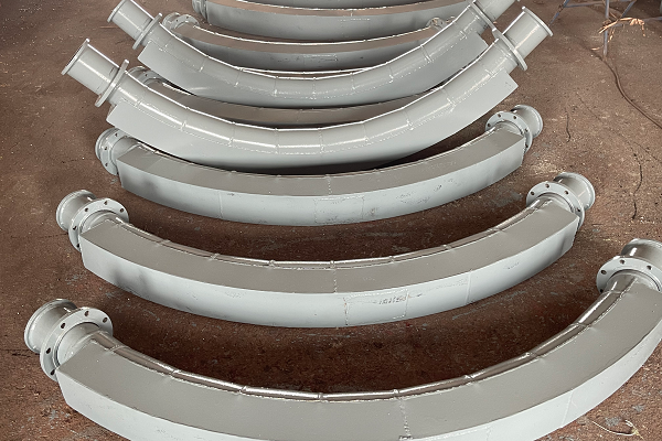 背覆式90°內襯耐磨陶瓷彎頭 背覆式90°內襯耐磨陶瓷彎頭