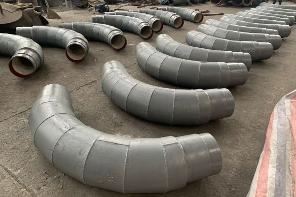 互壓自鎖焊接式耐磨陶瓷彎頭90°