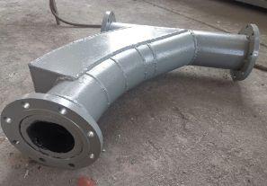 90°雙金屬復合耐磨帶背包彎頭φ180有什么特點? 90°雙金屬復合耐磨帶背包彎頭φ180有什么特點?